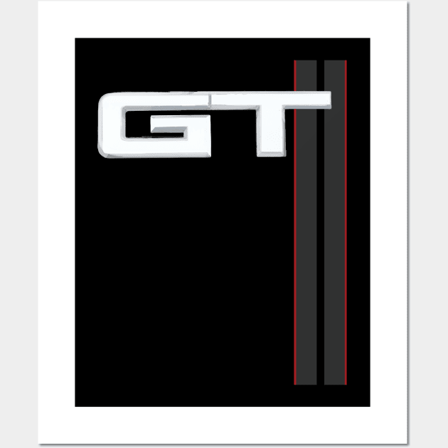 Mustang GT V8 Racing Stripe Grand Touring Wall Art by cowtown_cowboy